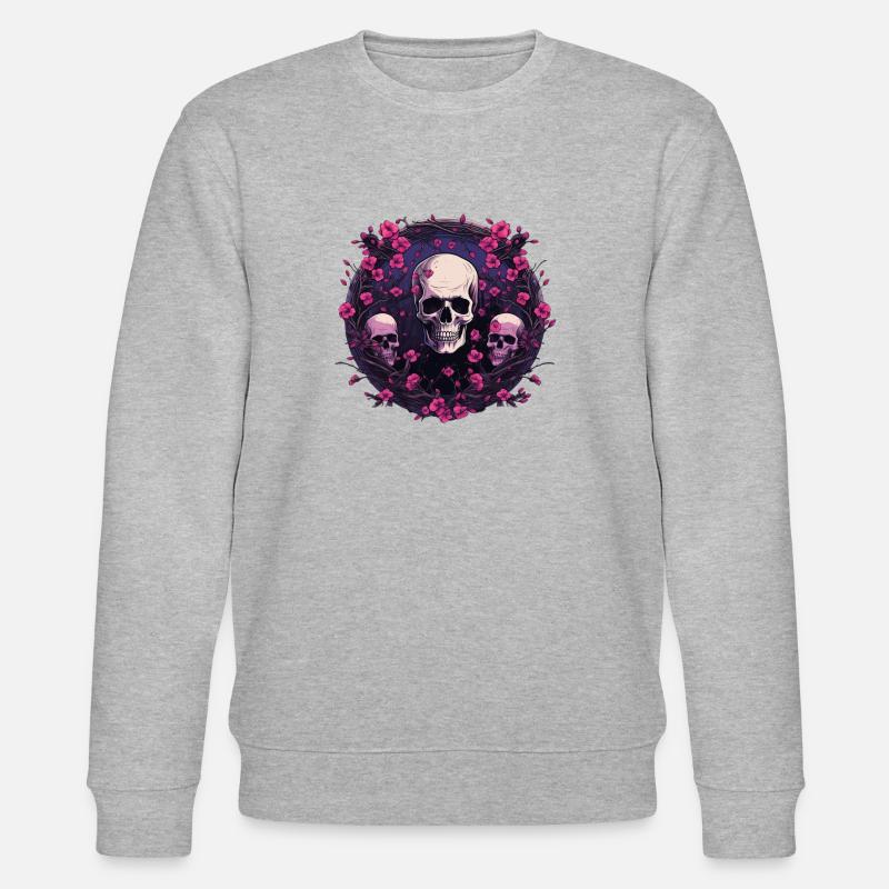 Midnight Bloom Circle - Stanley/Stella Unisex Bio-Sweatshirt CHANGER  - Grau meliert