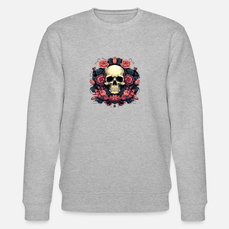Cercle de fleurs gothiques - Sweat bio CHANGER Stanley/Stella Unisexe - gris chiné