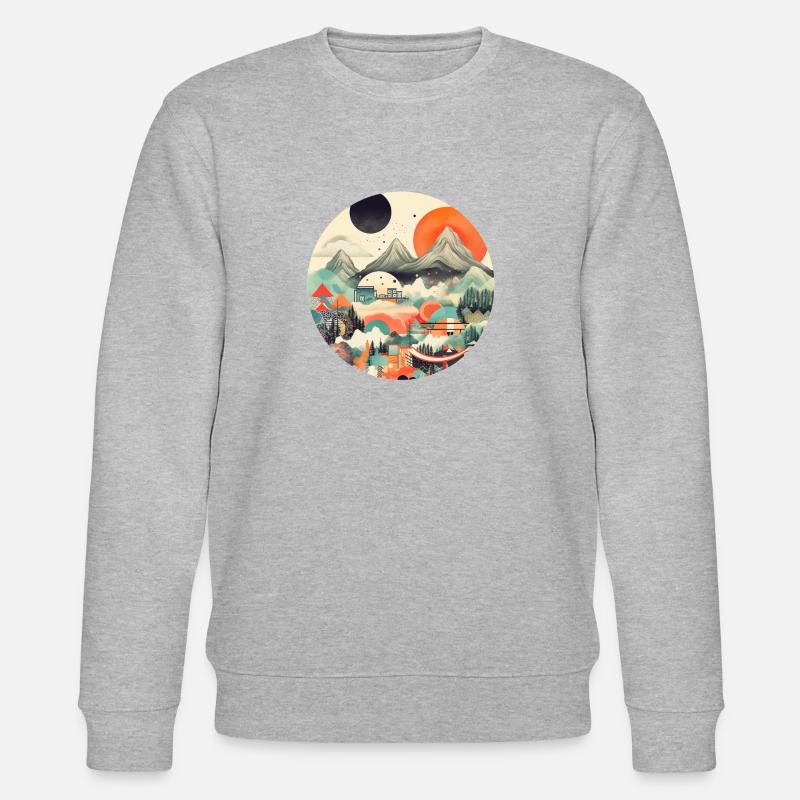 Sakura-Gipfel - Stanley/Stella Unisex Bio-Sweatshirt CHANGER  - Grau meliert