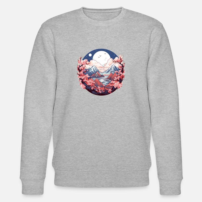 Sakura-Gipfel - Stanley/Stella Unisex Bio-Sweatshirt CHANGER  - Grau meliert