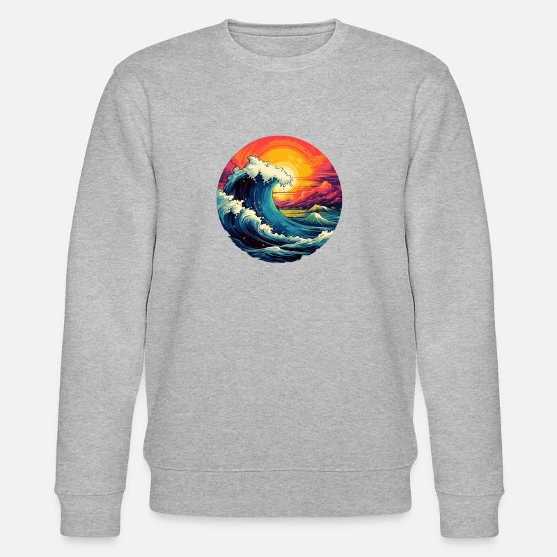 Ruée vers les vagues - Sweat bio CHANGER Stanley/Stella Unisexe - gris chiné