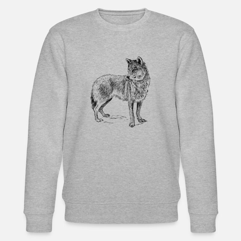 Wolf - Stanley/Stella Unisex Bio-Sweatshirt CHANGER  - Grau meliert