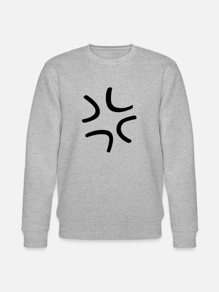 Anime vein cross - anger - anger - Stanley/Stella CHANGER Unisex Organic Sweatshirt - heather grey