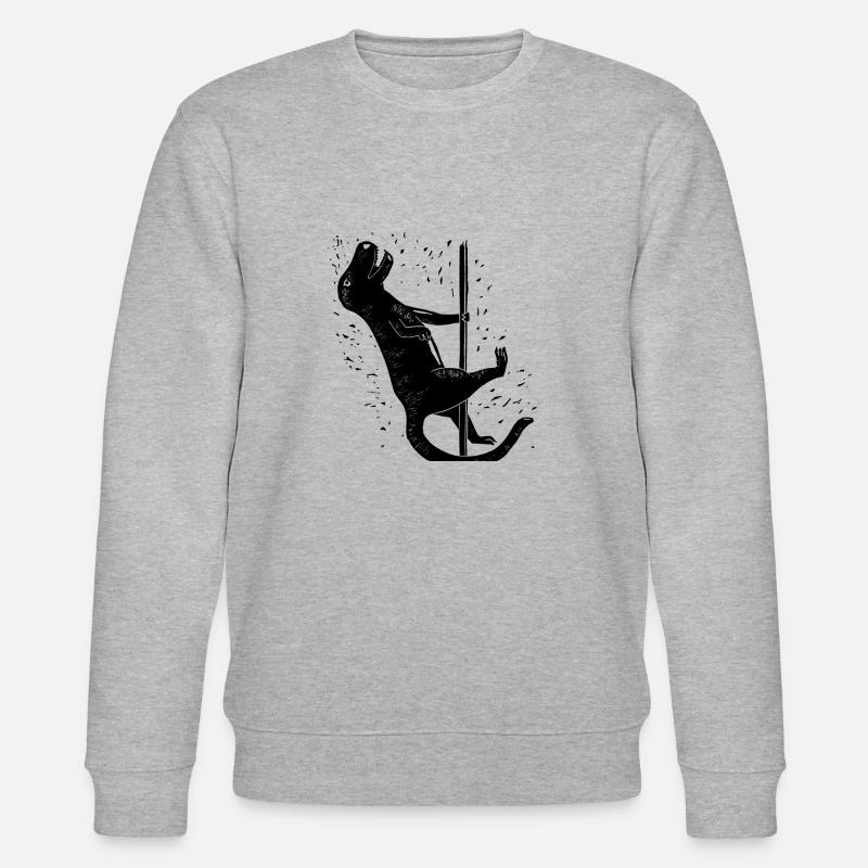 Dino Pole Dance - Stanley/Stella Unisex Bio-Sweatshirt CHANGER  - Grau meliert