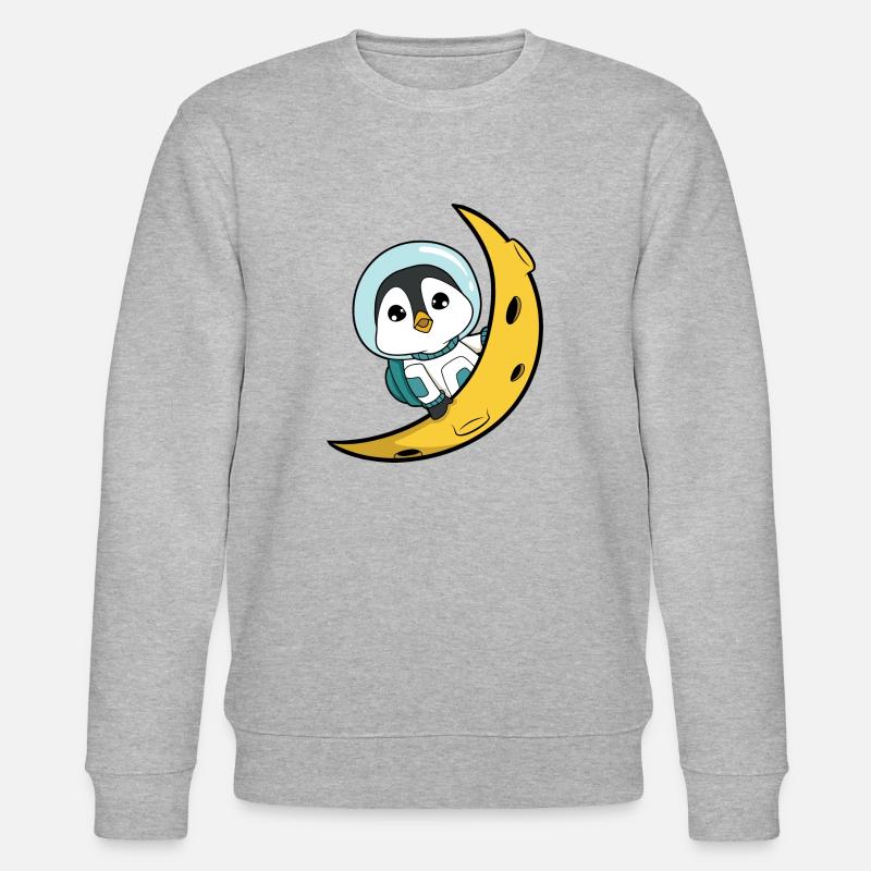 Penguin Moon - Stanley/Stella CHANGER Unisex Organic Sweatshirt - heather grey