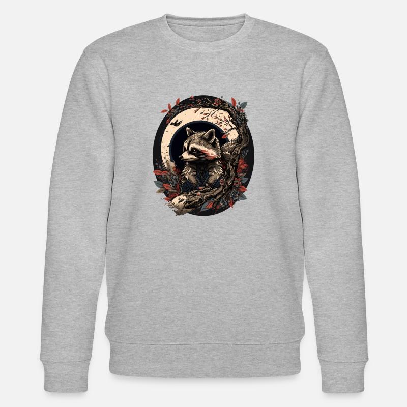 Baka Waschbär 6 - Stanley/Stella Unisex Bio-Sweatshirt CHANGER  - Grau meliert