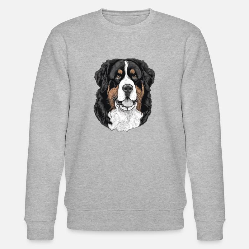 Berner Sennenhund - Stanley/Stella Unisex Bio-Sweatshirt CHANGER  - Grau meliert