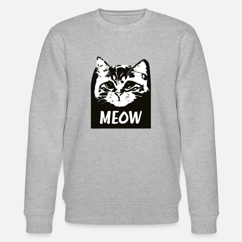 Miau-Katze - Stanley/Stella Unisex Bio-Sweatshirt CHANGER  - Grau meliert