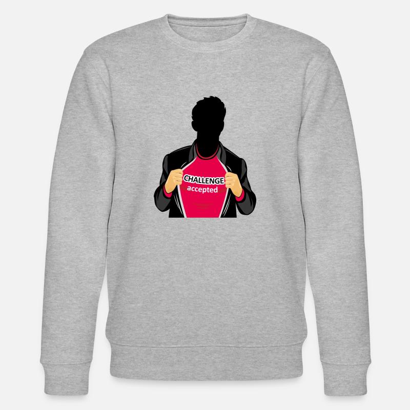 Challenge accepted - Stanley/Stella CHANGER Unisex Organic Sweatshirt - heather grey