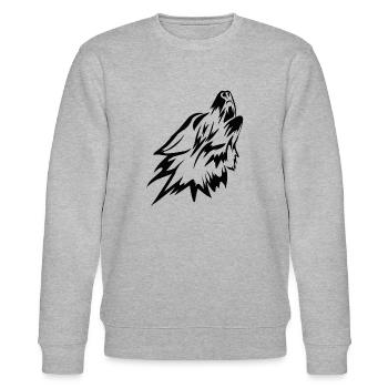 Wolf Club - Stanley/Stella CHANGER Unisex Organic Sweatshirt - heather grey - Front - Nik (191cm) & Marisol (170cm)
