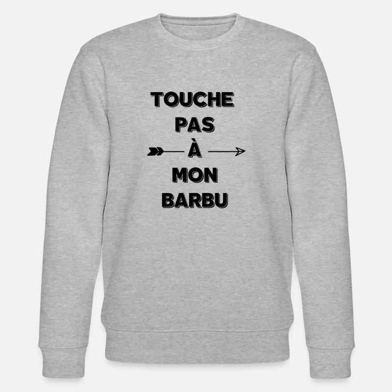 Touche pas à mon barbu - Sweat bio CHANGER Stanley/Stella Unisexe - gris chiné