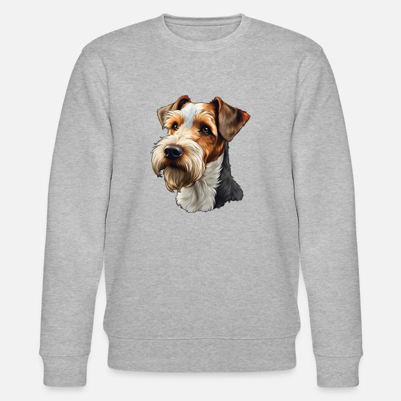 Fox terrier à poil dur - Sweat bio CHANGER Stanley/Stella Unisexe - gris chiné