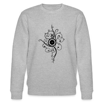 Sonne Tattoo - Stanley/Stella Unisex Bio-Sweatshirt CHANGER  - Grau meliert - Vorne - Nik (191cm) & Marisol (170cm)