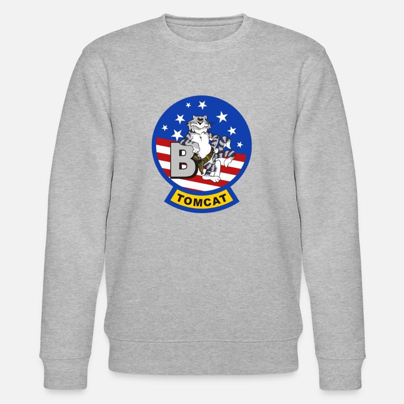 Tomcat F-14 B - Stanley/Stella Unisex Bio-Sweatshirt CHANGER  - Grau meliert