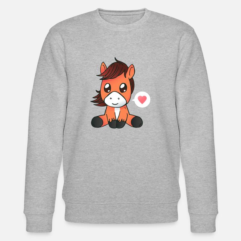Pferd, Pferde, reiten, Geschenk, Geschenkidee - Stanley/Stella Unisex Bio-Sweatshirt CHANGER  - Grau meliert