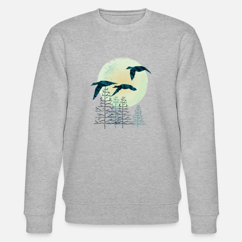 Migratory birds - Stanley/Stella CHANGER Unisex Organic Sweatshirt - heather grey