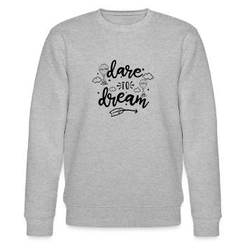 dare to dream - Stanley/Stella Unisex Bio-Sweatshirt CHANGER  - Grau meliert - Vorne - Nik (191cm) & Marisol (170cm)