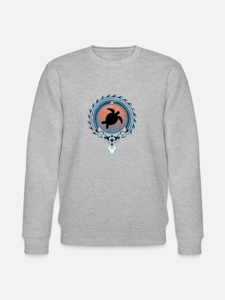sea turtle - Stanley/Stella CHANGER Unisex Organic Sweatshirt - heather grey