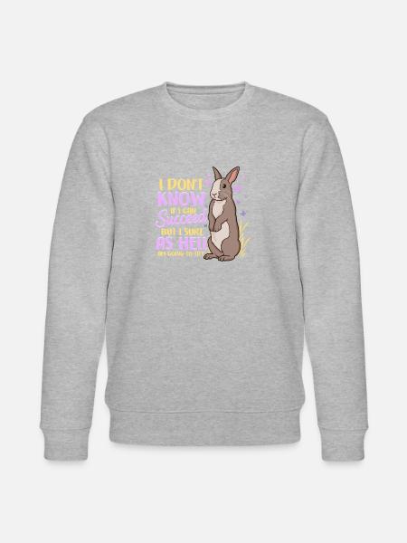 Cute ambitious rabbit challenge - Stanley/Stella CHANGER Unisex Organic Sweatshirt - heather grey