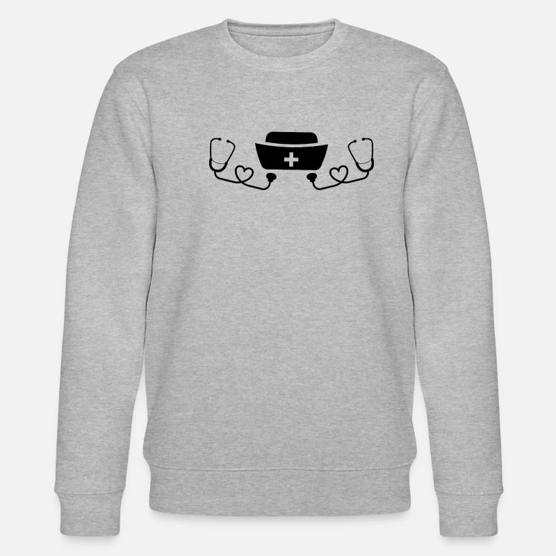 Krankenschwester - Stanley/Stella Unisex Bio-Sweatshirt CHANGER  - Grau meliert