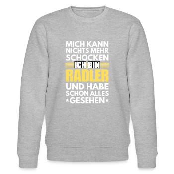 Nicht schockbarer Radler - Stanley/Stella Unisex Bio-Sweatshirt CHANGER  - Grau meliert - Vorne - Nik (191cm) & Marisol (170cm)