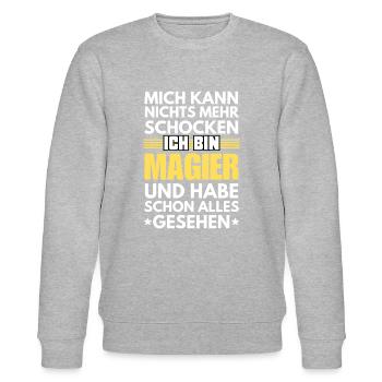 Non-Shockable Mage - Stanley/Stella CHANGER Unisex Organic Sweatshirt - heather grey - Front - Nik (191cm) & Marisol (170cm)