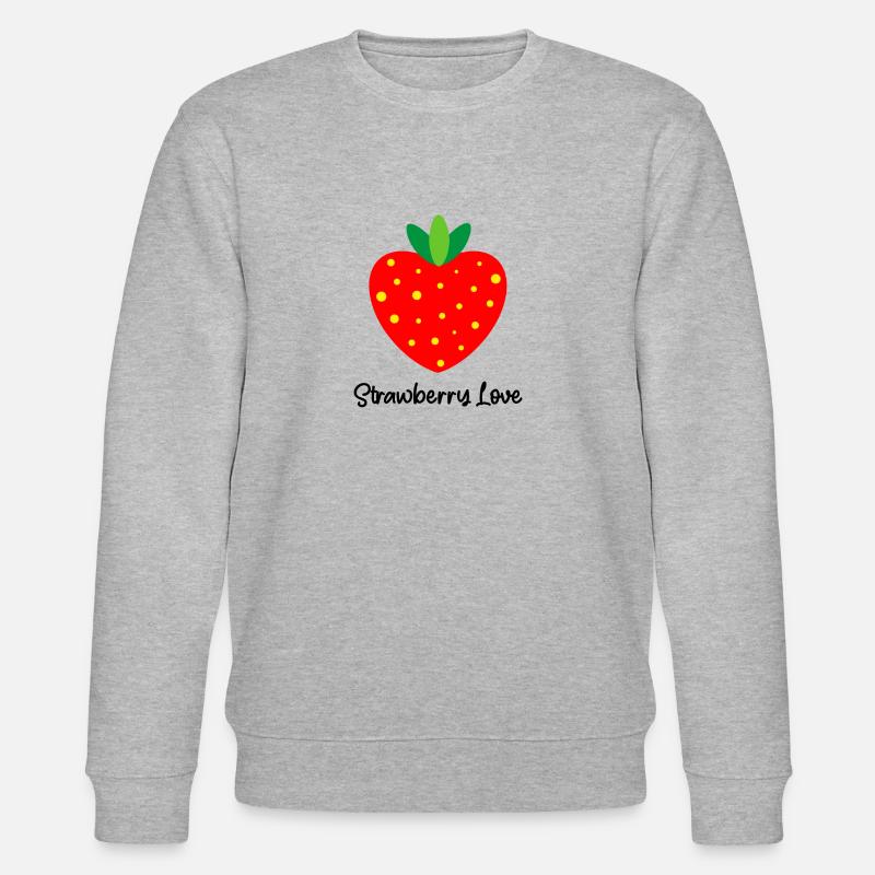 fraise - strawberry love - Sweat bio CHANGER Stanley/Stella Unisexe - gris chiné