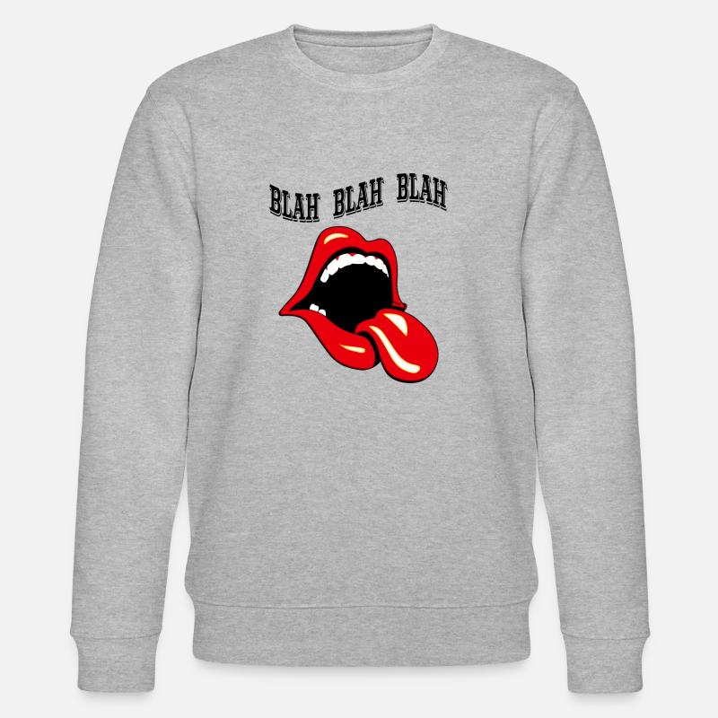 Langue bla bla bla graphique - Sweat bio CHANGER Stanley/Stella Unisexe - gris chiné