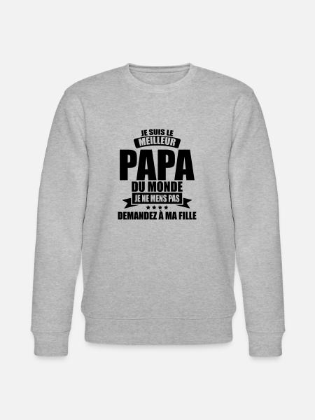 best dad birthday dad - Stanley/Stella CHANGER Unisex Organic Sweatshirt - heather grey