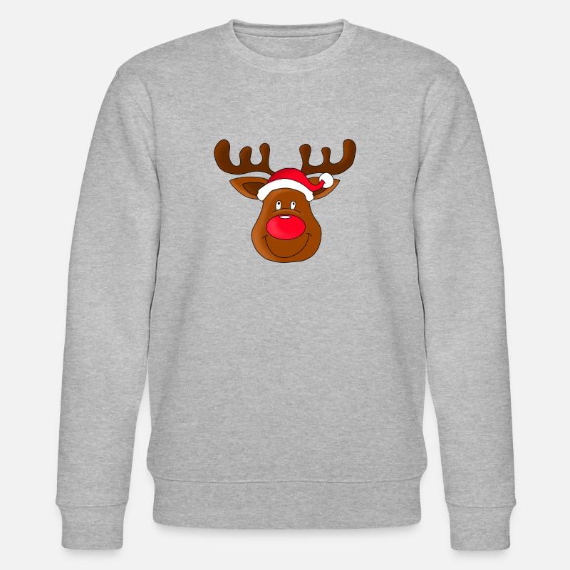 Rennes de Noël - Sweat bio CHANGER Stanley/Stella Unisexe - gris chiné