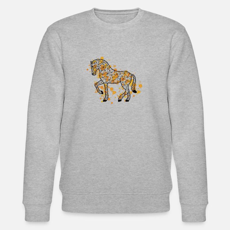 Horsee GeomeTRIX bunt - Stanley/Stella Unisex Bio-Sweatshirt CHANGER - Grau meliert
