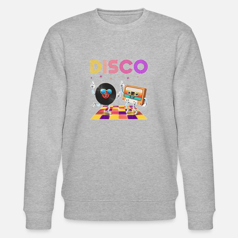 Retro Disco Tanzparty - Stanley/Stella Unisex Bio-Sweatshirt CHANGER  - Grau meliert