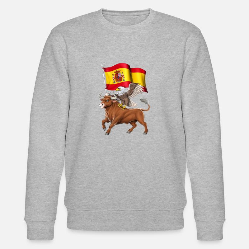 Spanischer Stier und Adler - Stanley/Stella Unisex Bio-Sweatshirt CHANGER  - Grau meliert