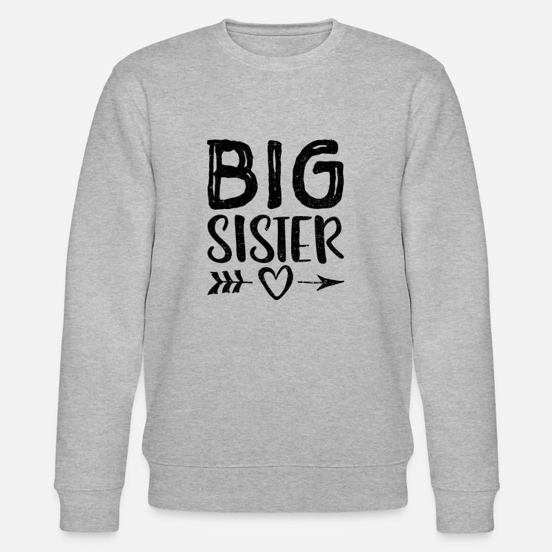 Big Sister - Schwester - Stanley/Stella Unisex Bio-Sweatshirt CHANGER  - Grau meliert