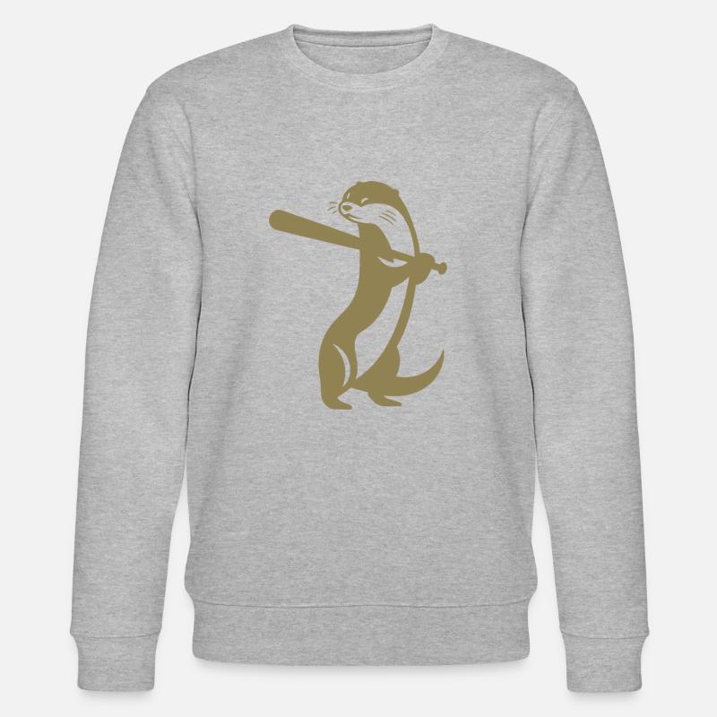 Silhouette de Baseball de loutre - Sweat bio CHANGER Stanley/Stella Unisexe - gris chiné