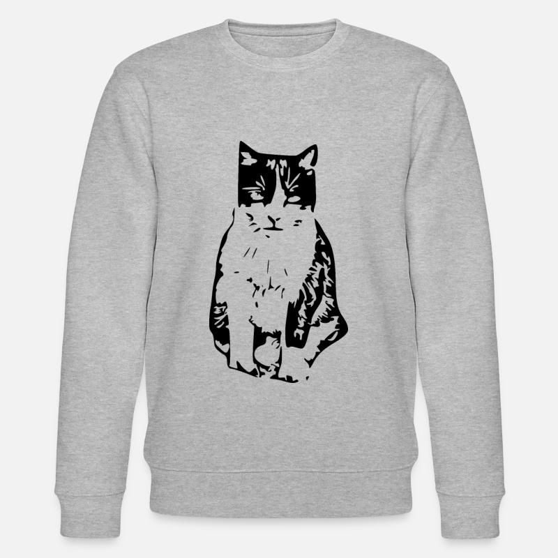 Chat noir - Sweat bio CHANGER Stanley/Stella Unisexe - gris chiné