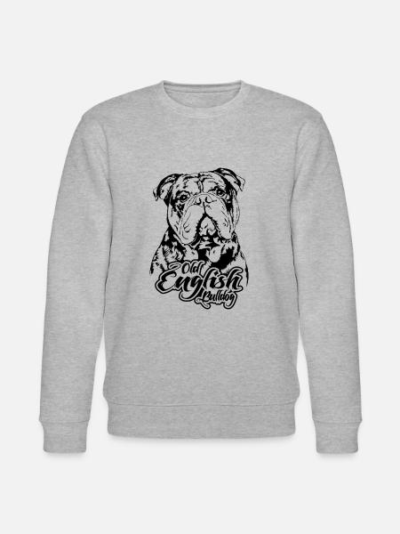 GAMLE ENGELSKE BULLDOG Portræt Hunde OEB Wilsigns - Stanley/Stella økologisk unisex-sweatshirt CHANGER - grå meleret