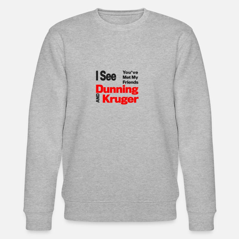 Dunning Kruger Effect - Stanley/Stella Unisex Bio-Sweatshirt CHANGER  - Grau meliert