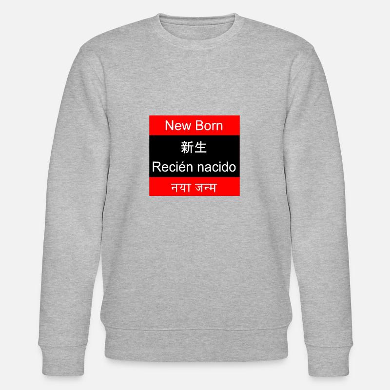 New Born - Stanley/Stella Unisex Bio-Sweatshirt CHANGER  - Grau meliert