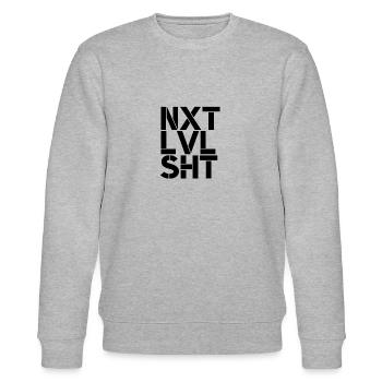 Next Level Shit - Stanley/Stella Unisex Bio-Sweatshirt CHANGER  - Grau meliert - Vorne - Nik (191cm) & Marisol (170cm)