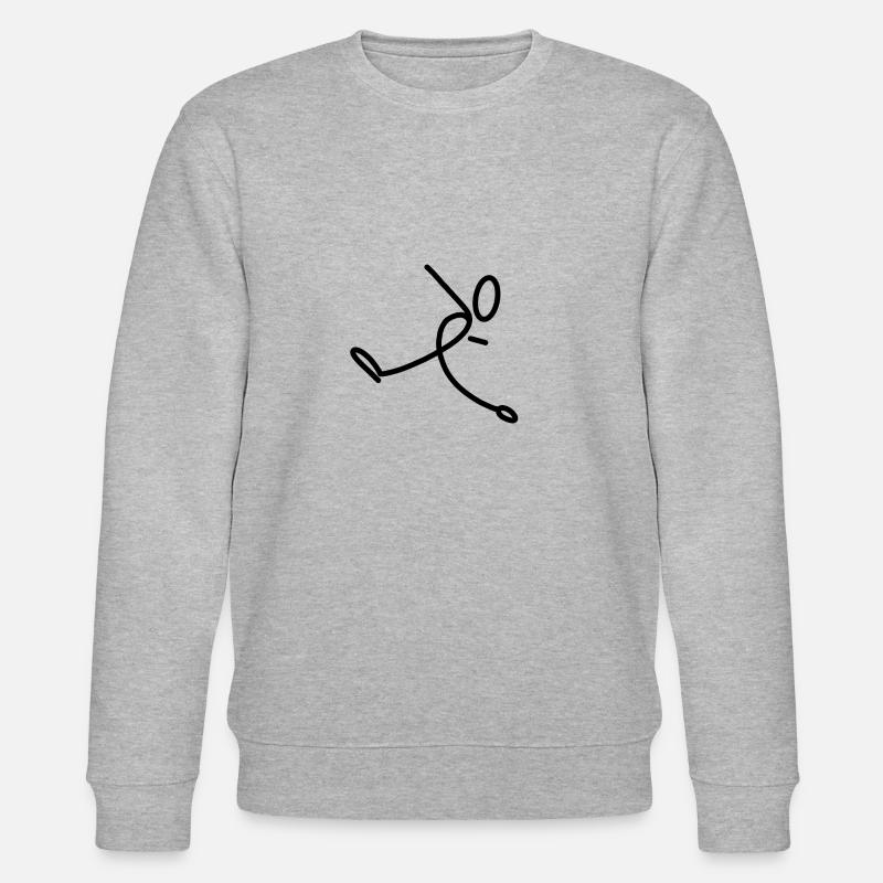 Strichmännchen - Stanley/Stella Unisex Bio-Sweatshirt CHANGER  - Grau meliert