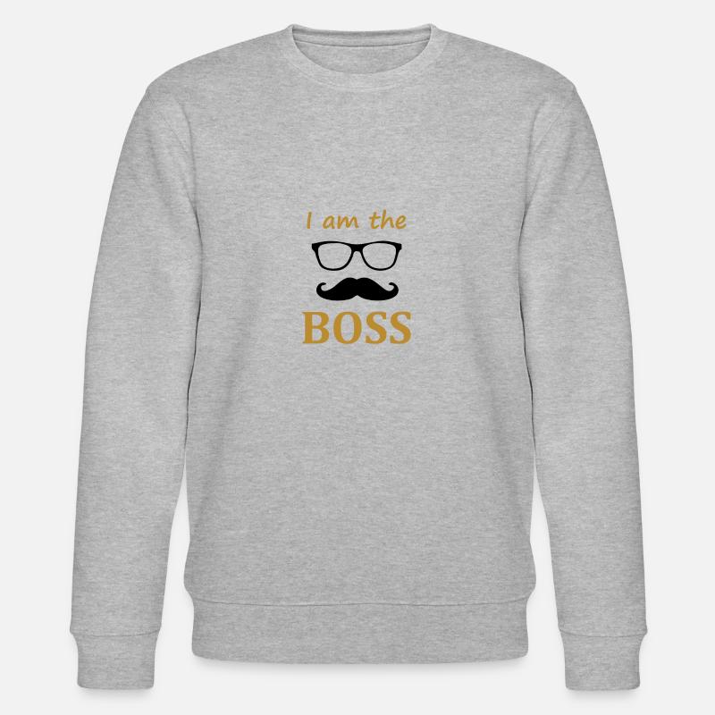 I am the Boss - Stanley/Stella Unisex Bio-Sweatshirt CHANGER  - Grau meliert