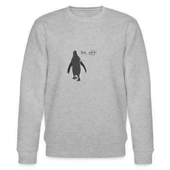 I'm off! - Stanley/Stella CHANGER Unisex Organic Sweatshirt - heather grey - Front - Nik (191cm) & Marisol (170cm)
