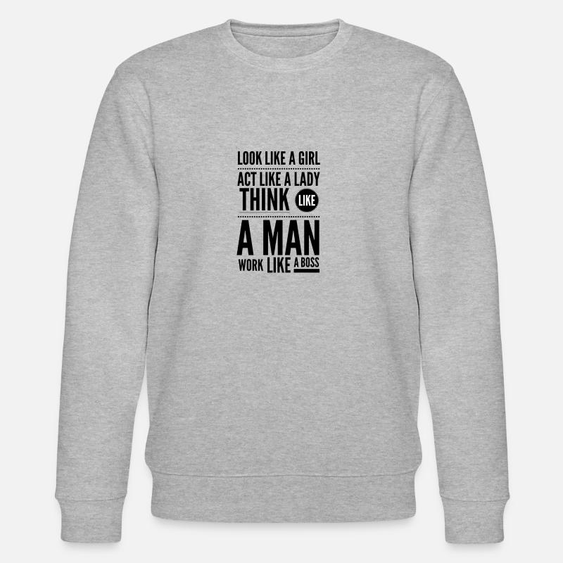 Travailler comme un patron - Sweat bio CHANGER Stanley/Stella Unisexe - gris chiné