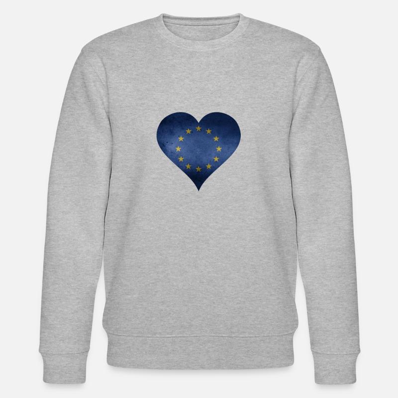 EU Herz - Stanley/Stella Unisex Bio-Sweatshirt CHANGER  - Grau meliert