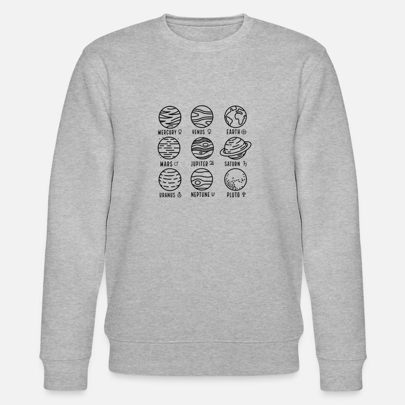 Planets | Sun System - Stanley/Stella Unisex Bio-Sweatshirt CHANGER  - Grau meliert