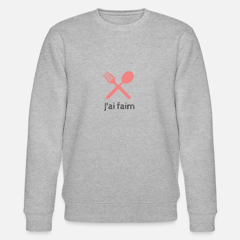 Ich bin hungrig. - Stanley/Stella Unisex Bio-Sweatshirt CHANGER  - Grau meliert