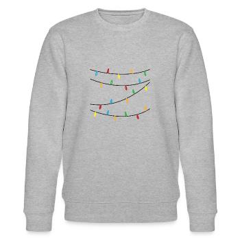 Girlande merry Xmas Geschenk Idee - Stanley/Stella Unisex Bio-Sweatshirt CHANGER  - Grau meliert - Vorne - Nik (191cm) & Marisol (170cm)