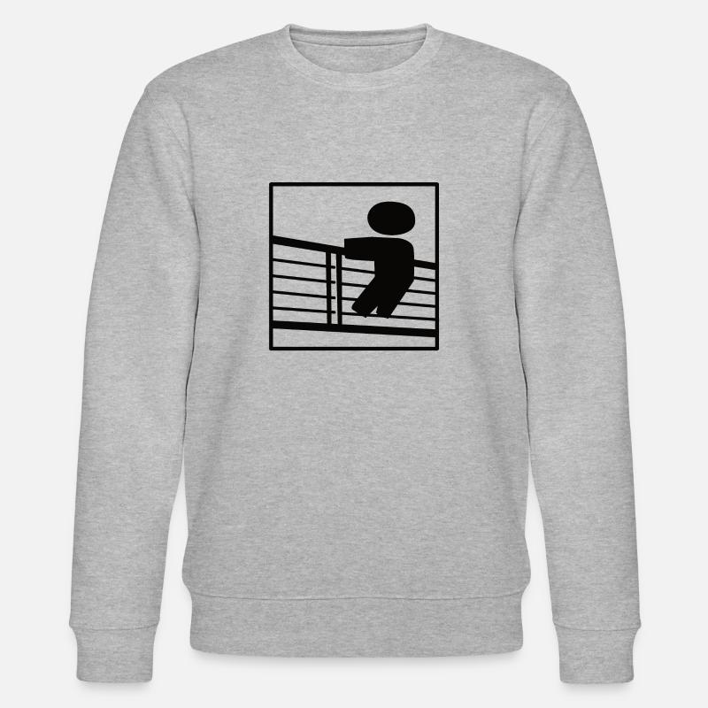 Zaungast, Geländer, Aussicht - Stanley/Stella Unisex Bio-Sweatshirt CHANGER  - Grau meliert