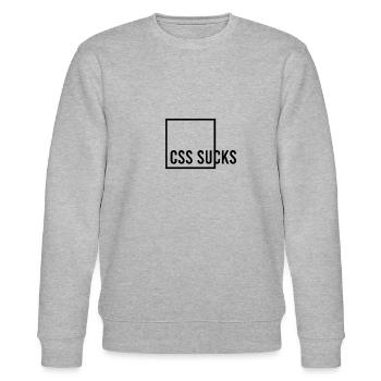 CSS Sucks - Stanley/Stella CHANGER Unisex Organic Sweatshirt - heather grey - Front - Nik (191cm) & Marisol (170cm)